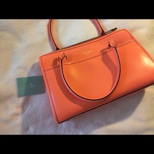 Kate Spate Shoulder Bag in Neon Pink/Orange